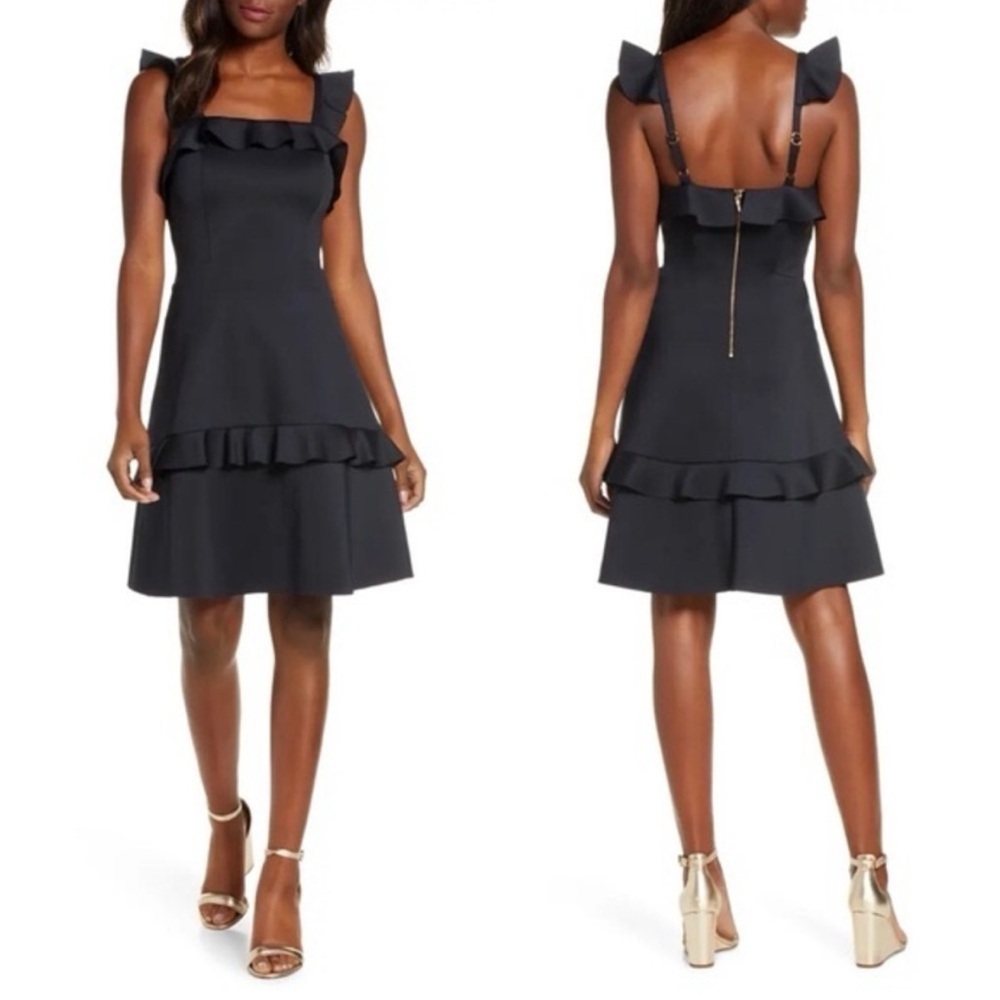 Lilly Pulitzer Astoria ruffle dress in onyx